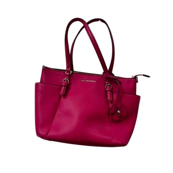EUC Dana Buchman magenta purse with 2 handles beautiful classy feminine bag - Picture 2 of 9
